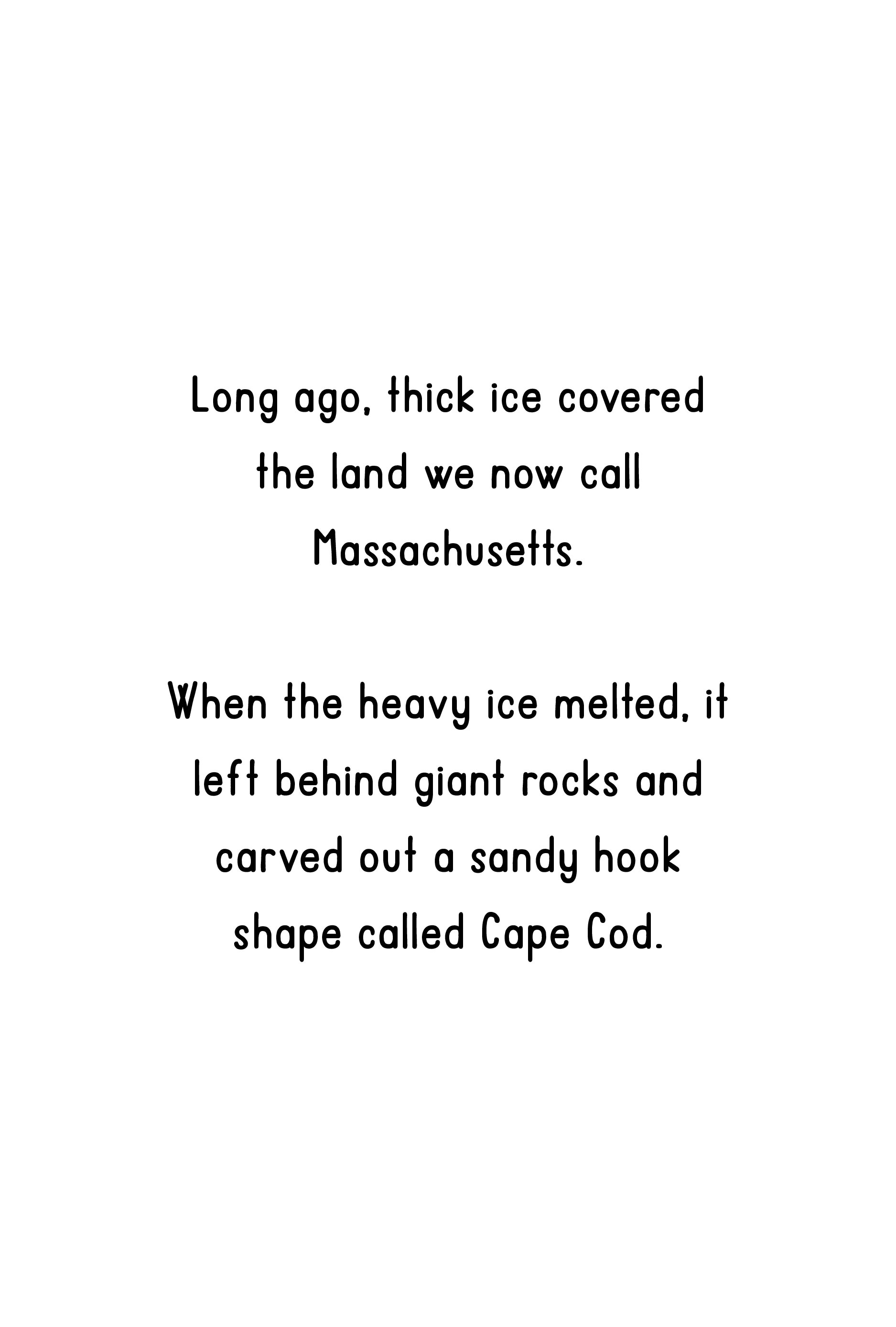 Original text page for the opening episode from The Story of Massachusetts