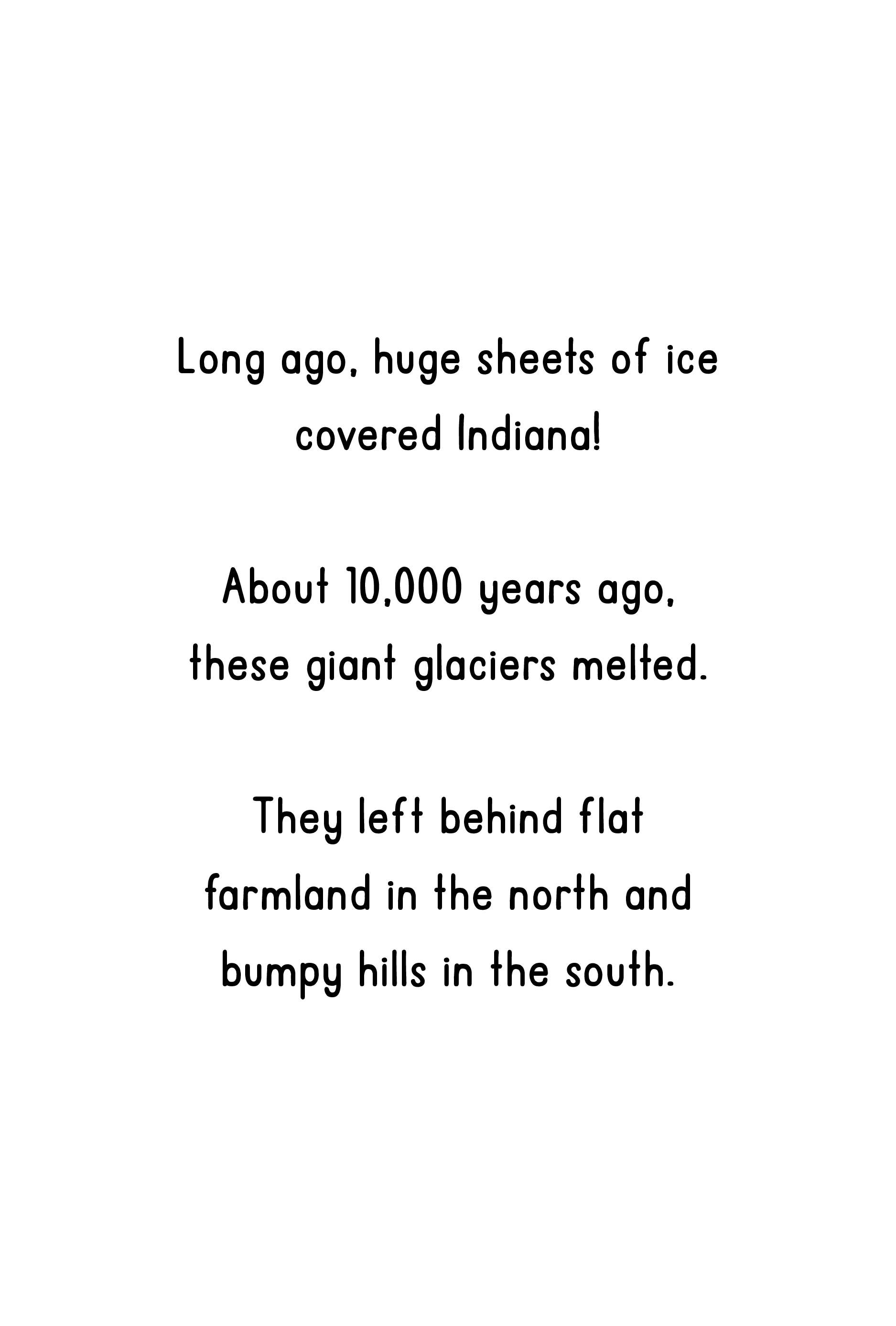 Original text page for the opening episode from The Story of Indiana