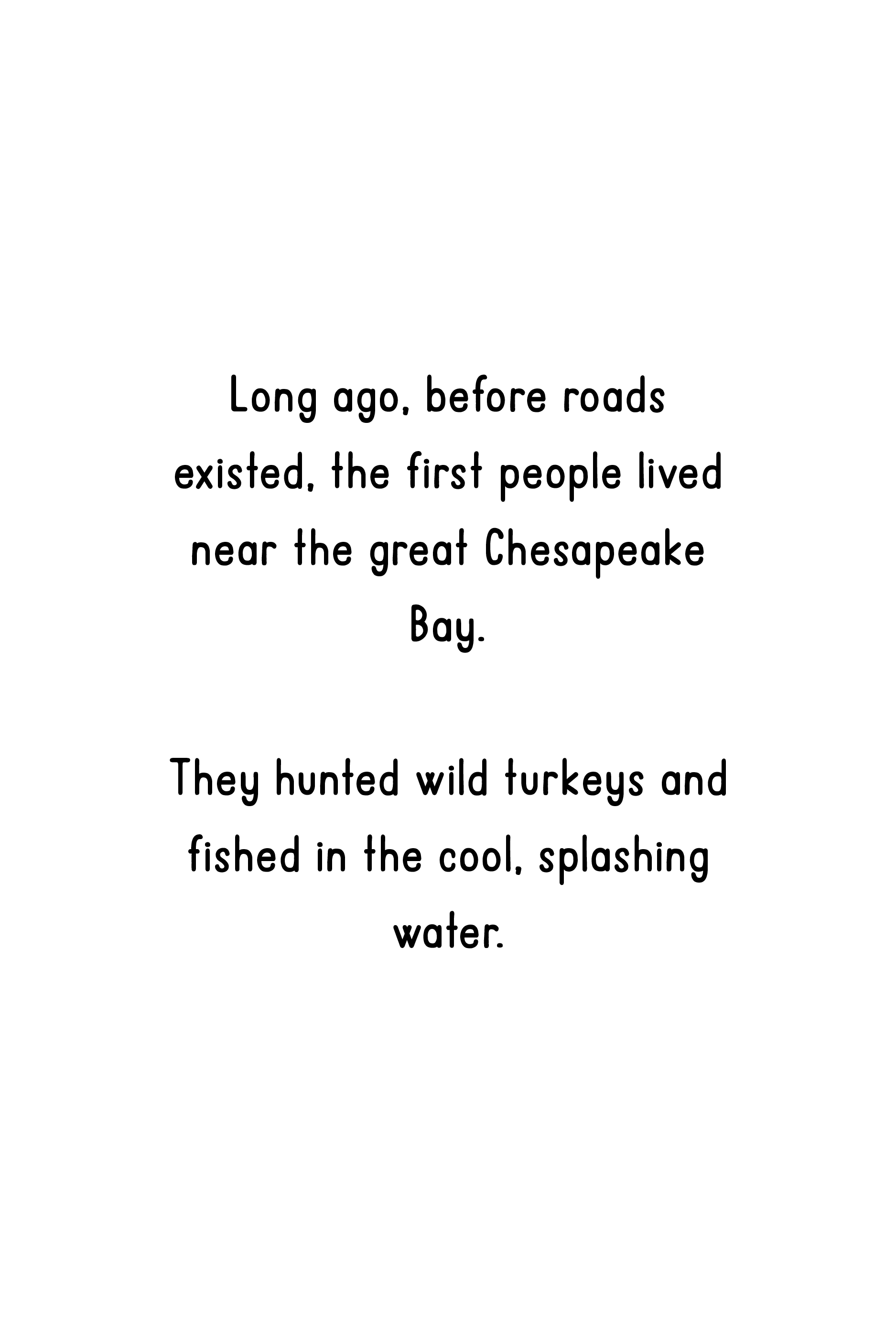 Original text page for the opening episode from The Story of Maryland