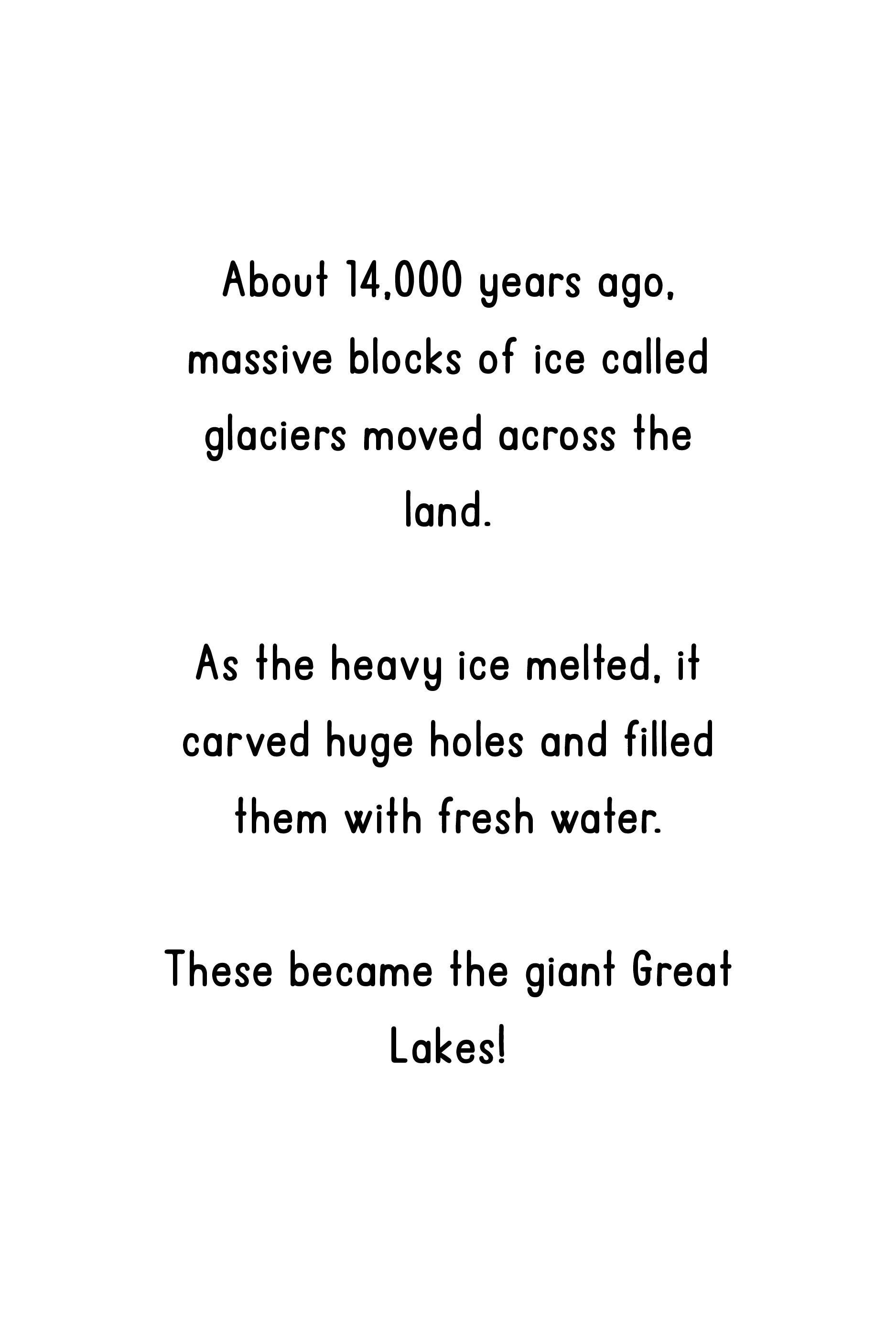 Original text page for the opening episode from The Story of Michigan