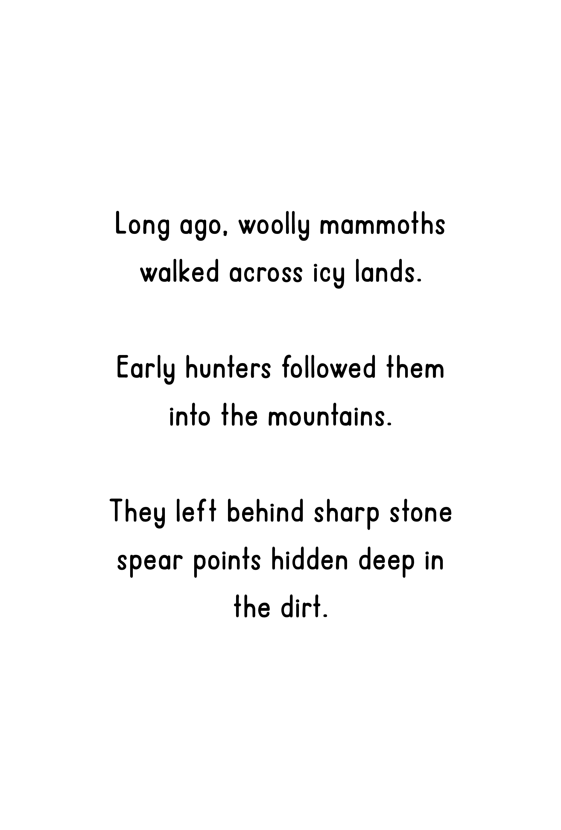 Original text page for the opening episode from The Story of Idaho
