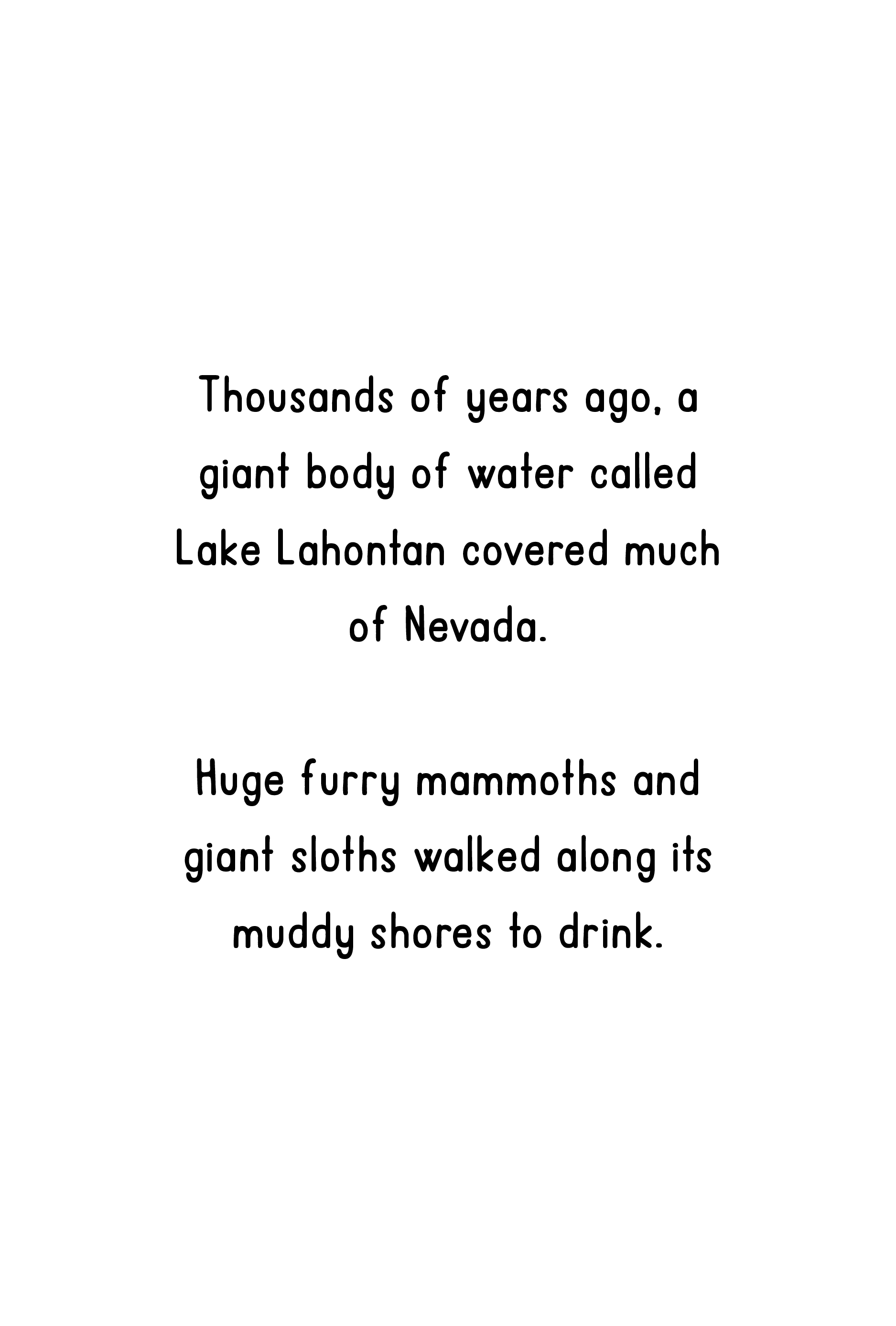 Original text page for the opening episode from The Story of Nevada